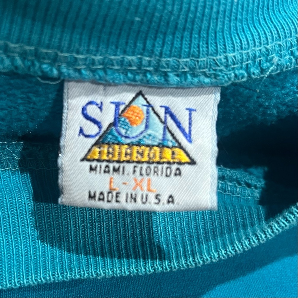 Vintage 80s/90s M.S. Dreamward Crewneck Sweatshirt Men’s Large Teal Nautical USA - Picture 7 of 9